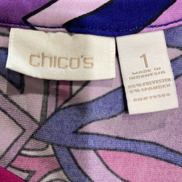Chico’s Retro Print Tunic - EUC - Picture 3 of 3